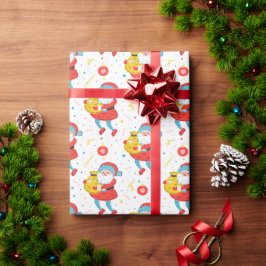 ボホクリスマスサンタラッピング紙 ラッピングペーパー