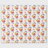 ボホクリスマスサンタラッピング紙 ラッピングペーパー (フラット)