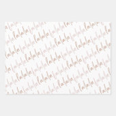 ボホクリスマスツリーズファララダスティピンクホリデー ラッピングペーパーシート (正面2)