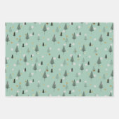 ボホクリスマスツリーズホリデー ラッピングペーパーシート (正面2)