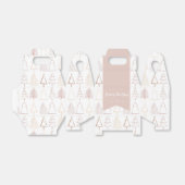 ボホクリスマスツリーパターンダスティピンクホリデー フェイバーボックス (折り畳みなし)