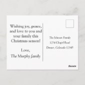 ボホクリスマスツリー喜び平和カラフル愛 ポストカード (裏面)