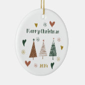 ボホクリスマスツリー セラミックオーナメント (右)