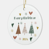 ボホクリスマスツリー セラミックオーナメント (左)