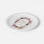 ボホクリスマスパーソナライズされた ペーパープレート (アングル)