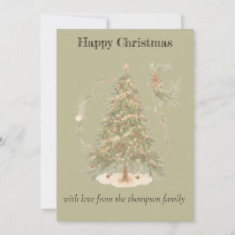 ボホクリスマスフラットホリデーカード シーズンカード