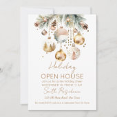 ボホクリスマスホリデーオープンハウステンプレート 招待状 (正面)