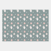 ボホクリスマスホリデーパターン ラッピングペーパーシート (正面)