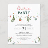 ボホクリスマスホリデーファミリーパーティの招待状 (正面)
