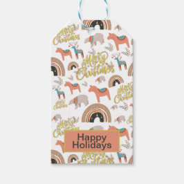 ボホクリスマスホリデー ギフトタグ