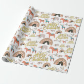 ボホクリスマスホリデー ラッピングペーパー (アンロールド)