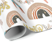 ボホクリスマスホリデー ラッピングペーパー (ロールコーナー)