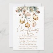 ボホクリスマスランチパーティー雪の水色 招待状 (正面)