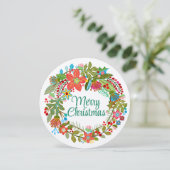 ボホクリスマスリースホリデーカード シーズンカード (スタンド正面)