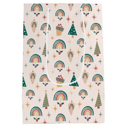 ボホクリスマスレインボー抱き枕 ミディアムペーパーバッグ (裏面)