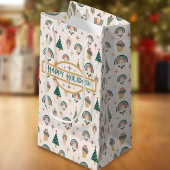 ボホクリスマスレインボー抱き枕 ミディアムペーパーバッグ