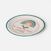 ボホクリスマスレインボー ペーパープレート (アングル)