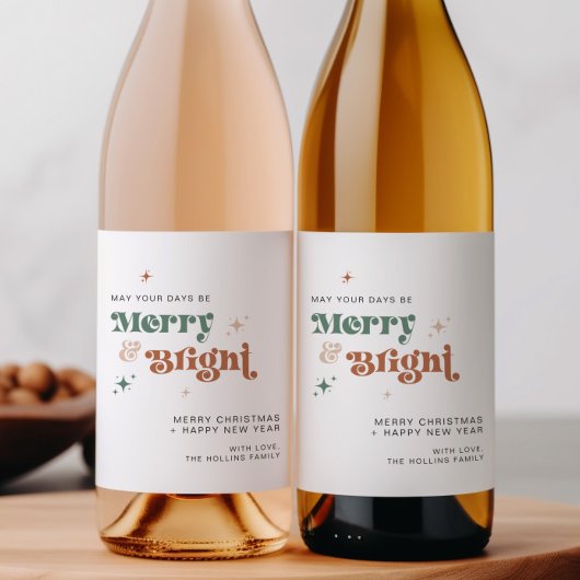 ボホクリスマスワインボトルラベル飲料ギフトラベル ワインラベル