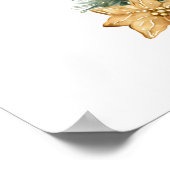 ボホクリスマス冬のブライダルシャワー歓迎サイン ポスター (角)