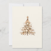 ボホクリスマス フラワー クリスマスパーティ 招待状 (裏面)