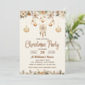 ボホクリスマス フローラル クリスマスパーティ 招待状 (スタンド正面)