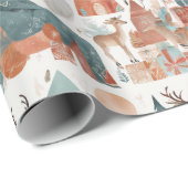 ボホクリスマモダンスホリデーコラージュ ラッピングペーパー (ロールコーナー)