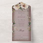 ボホクリームバラブラウンディナー オールインワン招待状 (内側)