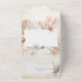 ボホクリームビーチディナ素朴ー オールインワン招待状 (外側)