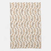 ボホクリームファーンストリングス – シームレスなパターン。 キッチンタオル (縦)