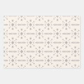 ボホクリーム，グレーと黄色のデザイン ラッピングペーパーシート (正面2)