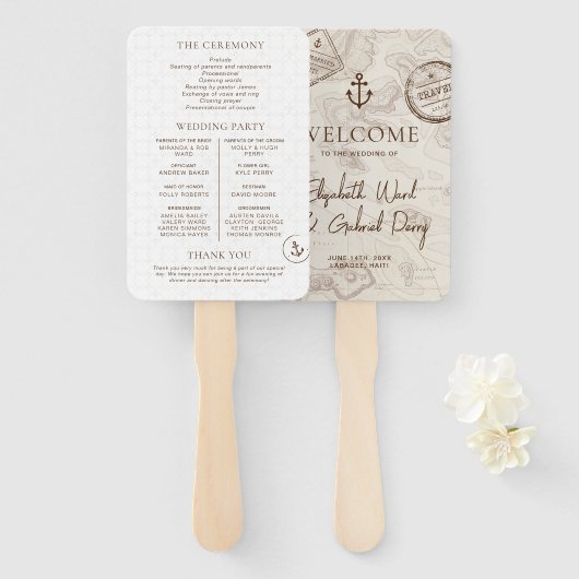 ボホクルーズデスティネーションウェディングプログラム ハンドファン (正面&裏面)