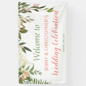 ボホクレメバラウェディングレセプションウェルカム 横断幕 (縦)