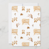 ボホクロザラインベビーシャワーサンキューカード 招待状 (裏面)