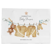 ボホクロザラインベビーシャワー抱き枕 ラージペーパーバッグ (裏面)