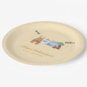 ボホクロザライン少年パステルイエロー紙プレート ペーパープレート (アングル)