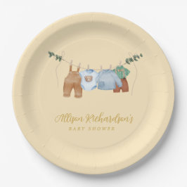 ボホクロザライン少年パステルイエロー紙プレート ペーパープレート