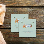 ボホクロザライン少年パステルグリーンペーパーナプキン スタンダードカクテルナプキン