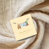 ボホクロザライン男の子パステル水色ベビーシャワー スタンダードカクテルナプキン