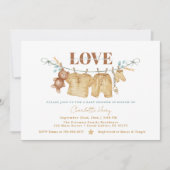 ボホクロセスラインウォーターカラーベビーシャワー招待状 招待状 (正面)