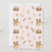 ボホクロセスラインガールベビーシャワーサンキューカード 招待状 (裏面)