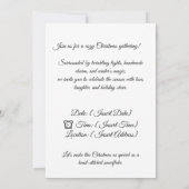 ボホクロチェットスノーフレーククリスマスオーナメント 招待状 (裏面)