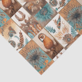 ボホクールウエスタンのタイル模様のデコページ 薄葉紙 (詳細)