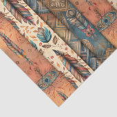 ボホクールウエスタンのタイル模様のデコページ 薄葉紙 (詳細)