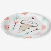 ボホクールフローラ牛スカル ペーパープレート (アングル)