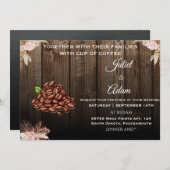 ボホクールラスモダンクエレガントコー結婚ヒー 招待状 (正面/裏面)