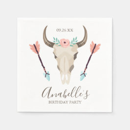 ボホクール牛スカル党の好意 スタンダードカクテルナプキン