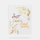 ボホグッド感覚とブケッツ アクリルサイン (正面)