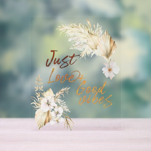 ボホグッド感覚とブケッツ アクリルサイン (ニュートラル)