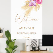 ボホグラス – ブライダルシャワー歓迎サイン ポスター (ホームオフィス)