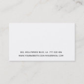 ボホグラマラスエレガントシックな水彩牡丹 名刺 (裏面)